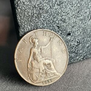 1919 Great Britain Farthing KM# 825